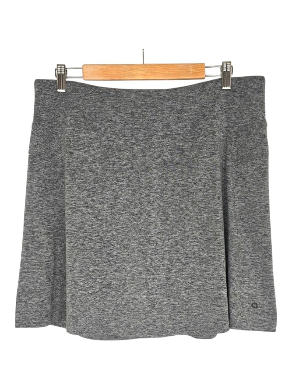 Hyba Women's Heather Gray Activewear Skirt Skort Stretch Soft Size L